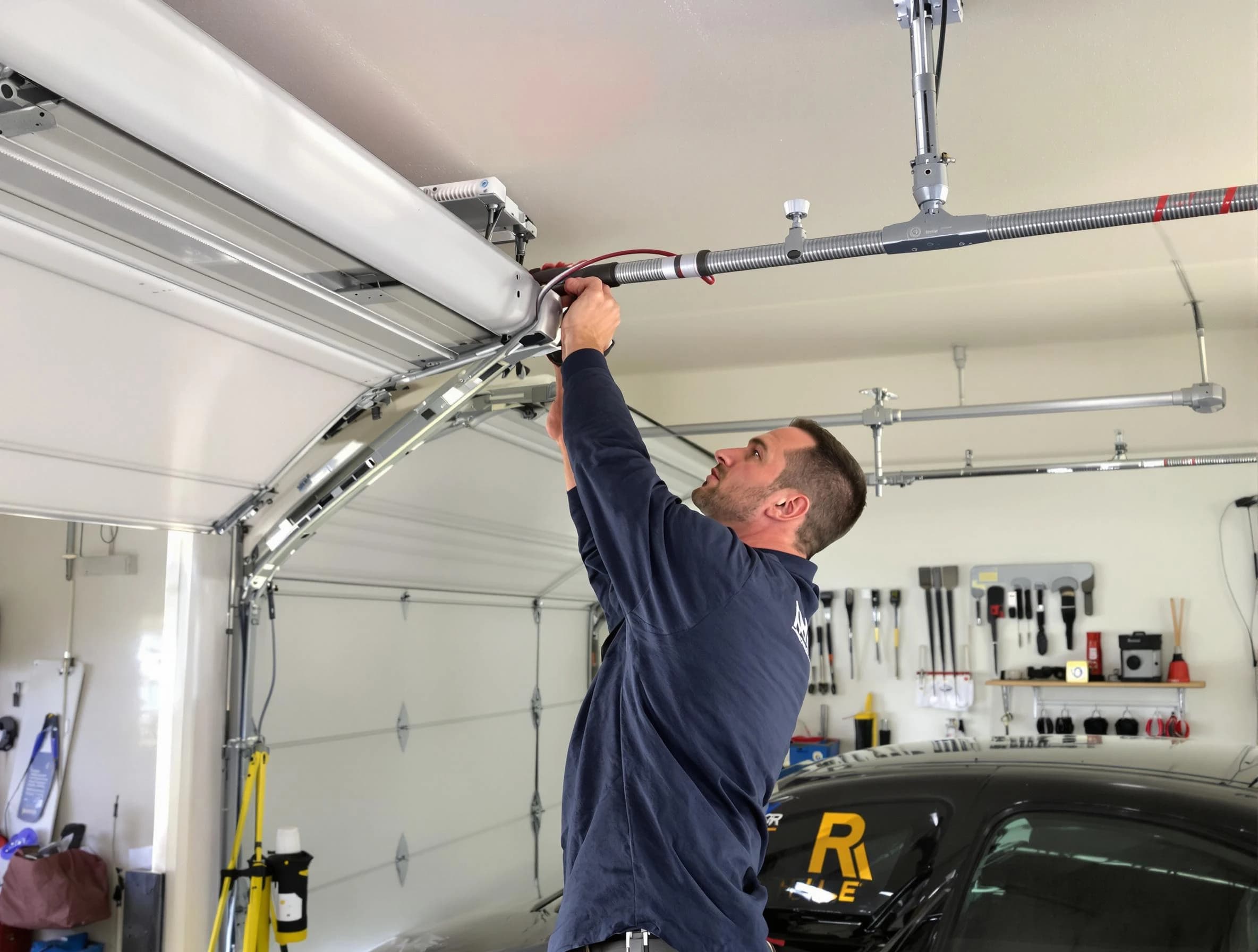 Kearns Garage Door Repair technician performing garage door cable repair in Kearns