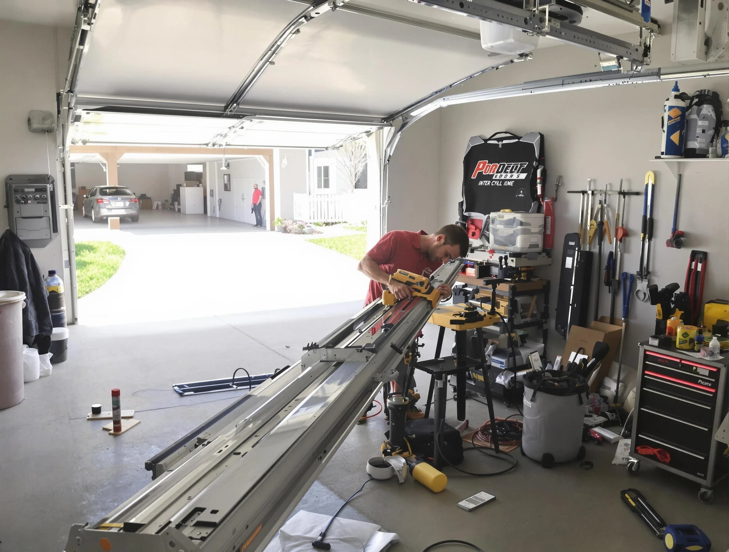 Kearns Garage Door Repair expert performing track repair in Kearns