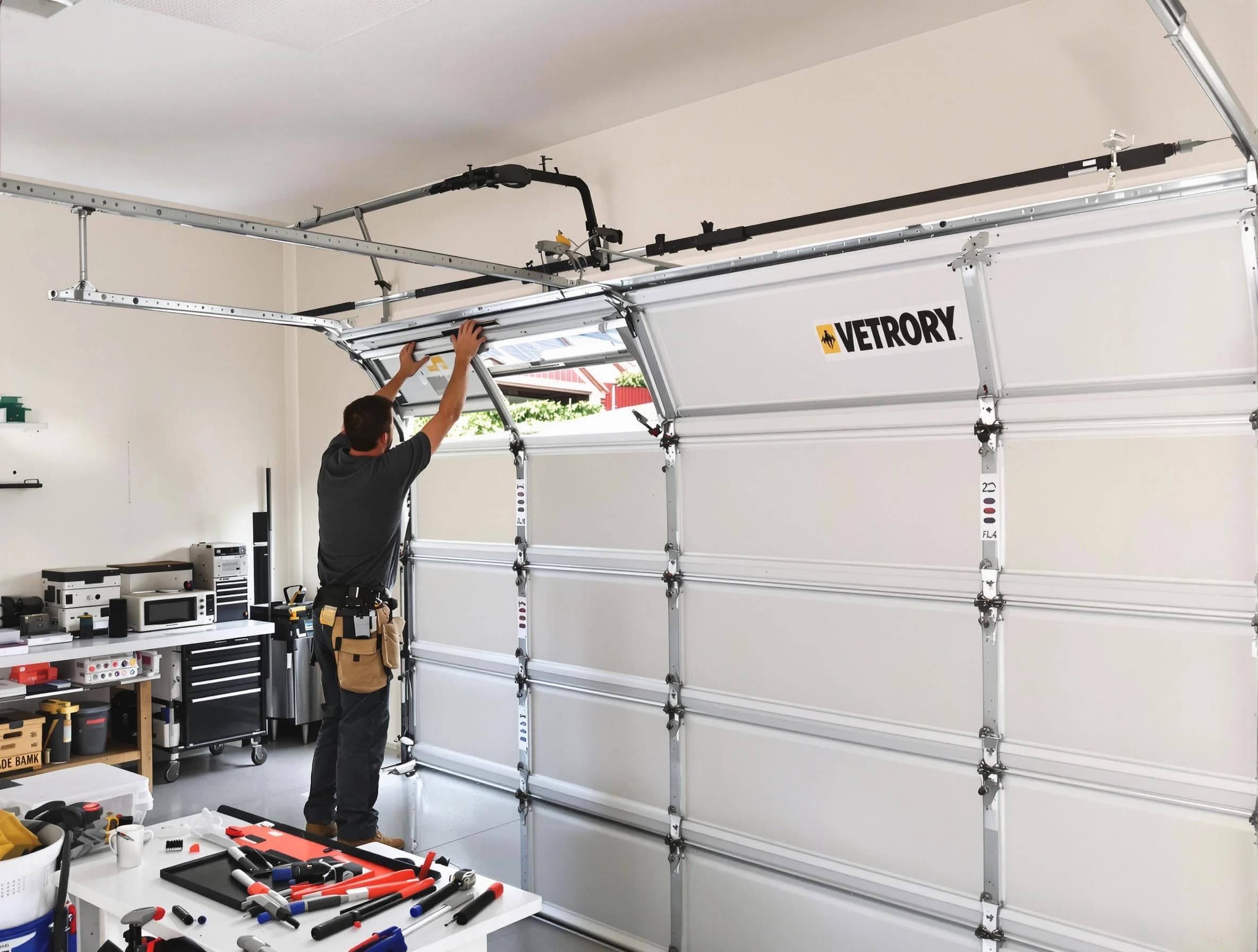 Kearns Garage Door Repair technician performing section replacement in Kearns